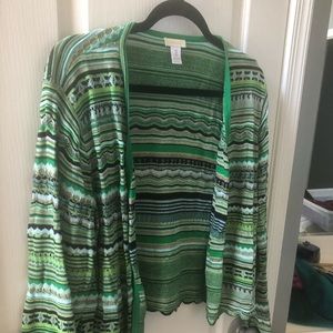 CHICOS Open Front Cardigan
